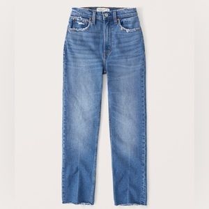 Abercrombie & Fitch the ankle straight ultra high rise curve love denim Jeans
